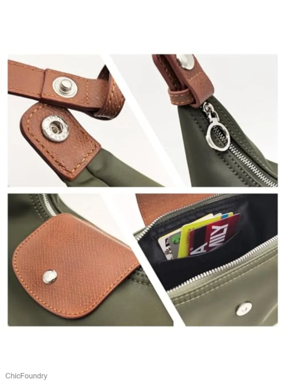 Nylon Crossbody Bag Shoulder Purses with 2 Straps Minimalist Dumpling Design